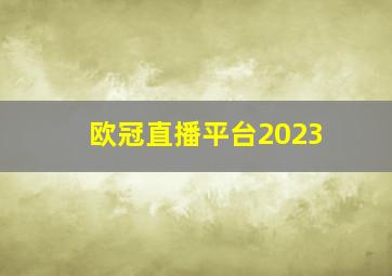 欧冠直播平台2023