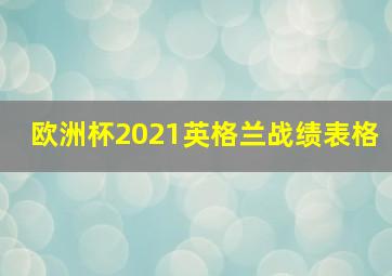 欧洲杯2021英格兰战绩表格