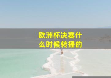 欧洲杯决赛什么时候转播的