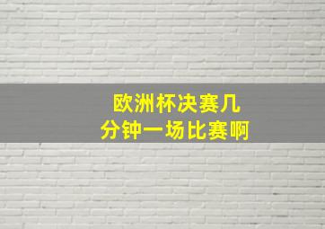 欧洲杯决赛几分钟一场比赛啊