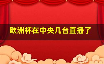 欧洲杯在中央几台直播了