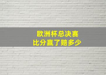 欧洲杯总决赛比分赢了赔多少