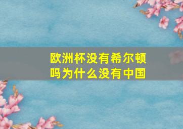 欧洲杯没有希尔顿吗为什么没有中国