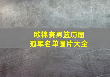 欧锦赛男篮历届冠军名单图片大全