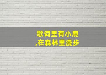 歌词里有小鹿,在森林里漫步