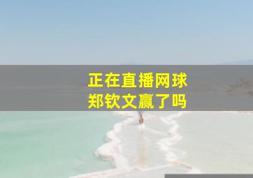 正在直播网球郑钦文赢了吗