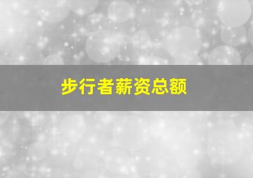 步行者薪资总额