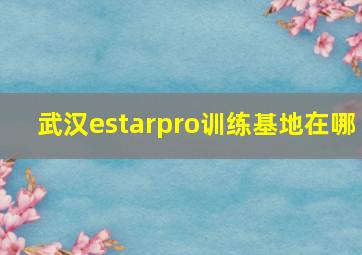 武汉estarpro训练基地在哪