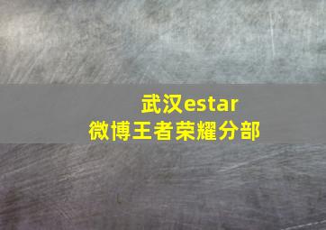 武汉estar微博王者荣耀分部