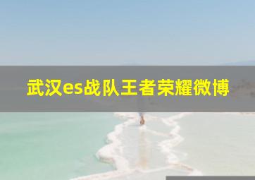 武汉es战队王者荣耀微博