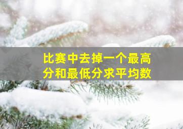 比赛中去掉一个最高分和最低分求平均数