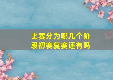 比赛分为哪几个阶段初赛复赛还有吗