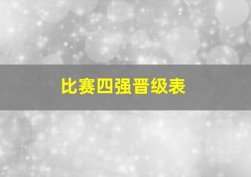 比赛四强晋级表