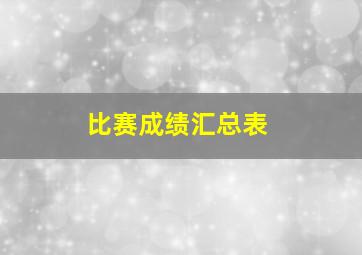 比赛成绩汇总表