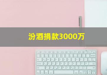 汾酒捐款3000万