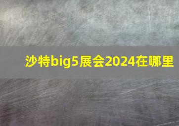 沙特big5展会2024在哪里