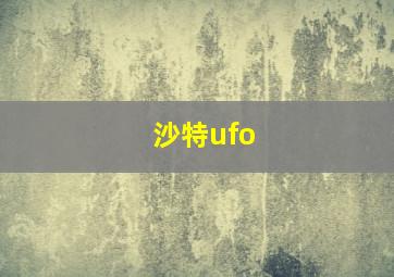 沙特ufo