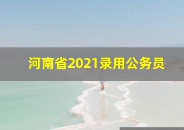 河南省2021录用公务员