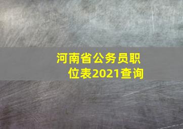 河南省公务员职位表2021查询