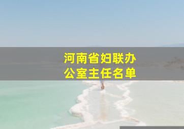 河南省妇联办公室主任名单