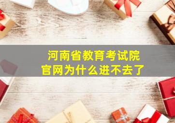 河南省教育考试院官网为什么进不去了