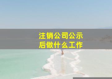 注销公司公示后做什么工作