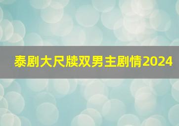 泰剧大尺牍双男主剧情2024