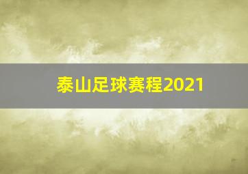 泰山足球赛程2021