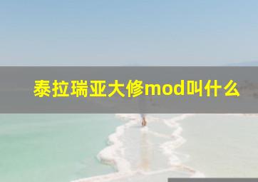 泰拉瑞亚大修mod叫什么