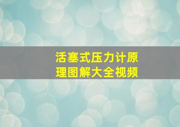 活塞式压力计原理图解大全视频