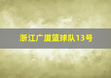 浙江广厦篮球队13号