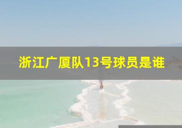 浙江广厦队13号球员是谁