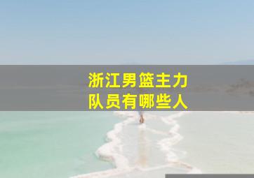 浙江男篮主力队员有哪些人