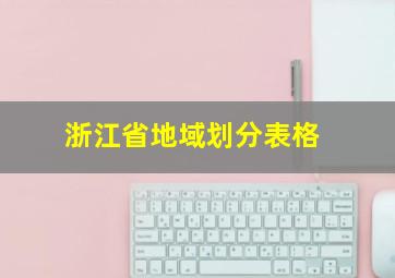 浙江省地域划分表格