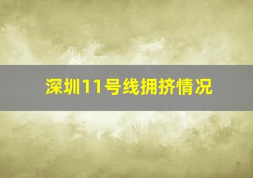 深圳11号线拥挤情况