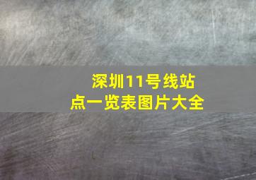 深圳11号线站点一览表图片大全