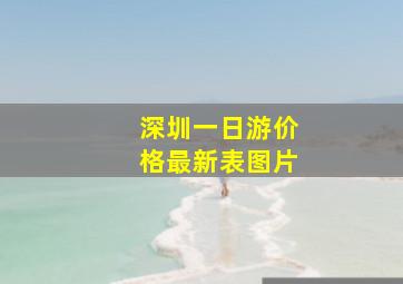 深圳一日游价格最新表图片