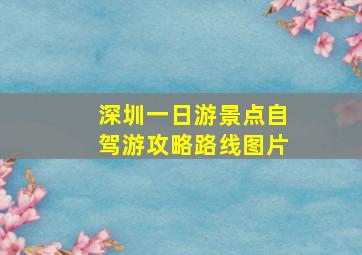 深圳一日游景点自驾游攻略路线图片