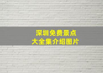 深圳免费景点大全集介绍图片