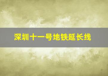 深圳十一号地铁延长线