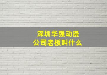 深圳华强动漫公司老板叫什么