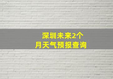 深圳未来2个月天气预报查询