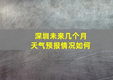 深圳未来几个月天气预报情况如何