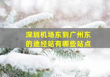 深圳机场东到广州东的途经站有哪些站点