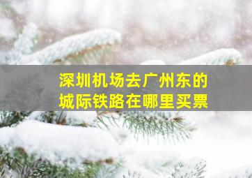 深圳机场去广州东的城际铁路在哪里买票