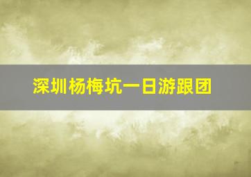 深圳杨梅坑一日游跟团