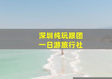 深圳纯玩跟团一日游旅行社