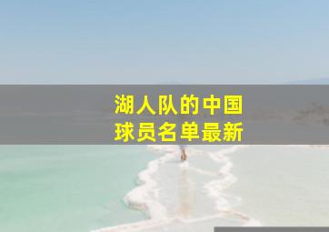 湖人队的中国球员名单最新