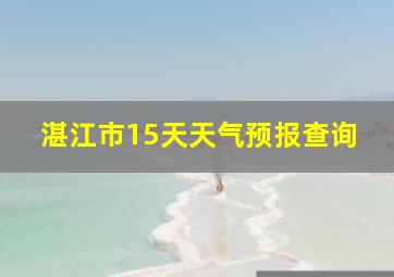 湛江市15天天气预报查询