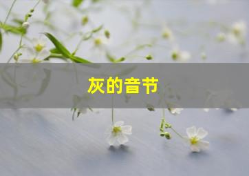 灰的音节